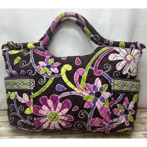 Vera Bradley PURPLE PUNCH GABBY Floral Quilted Bag Brown& Floral Some Fade